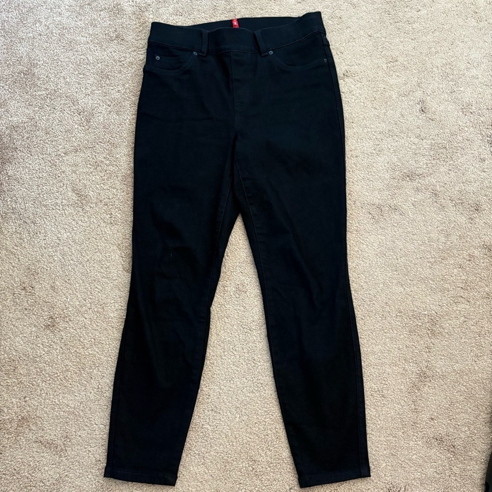 SPANX Women's Size Medium Black Jean-ish Ankle Leggings Slimming Shapewear